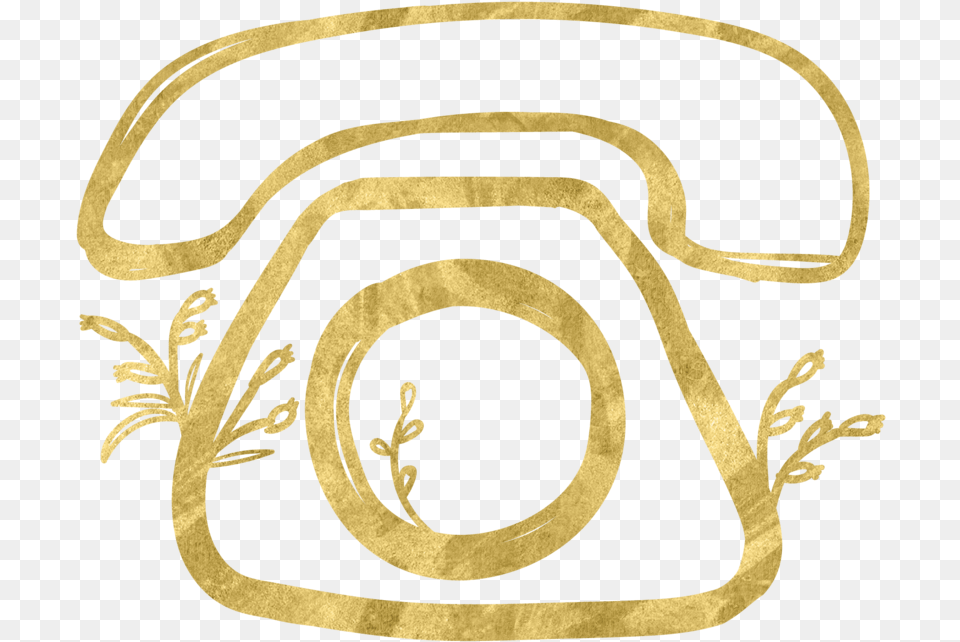 Hand Drawn Social Media Gold Portable Network Graphics, Home Decor Png Image