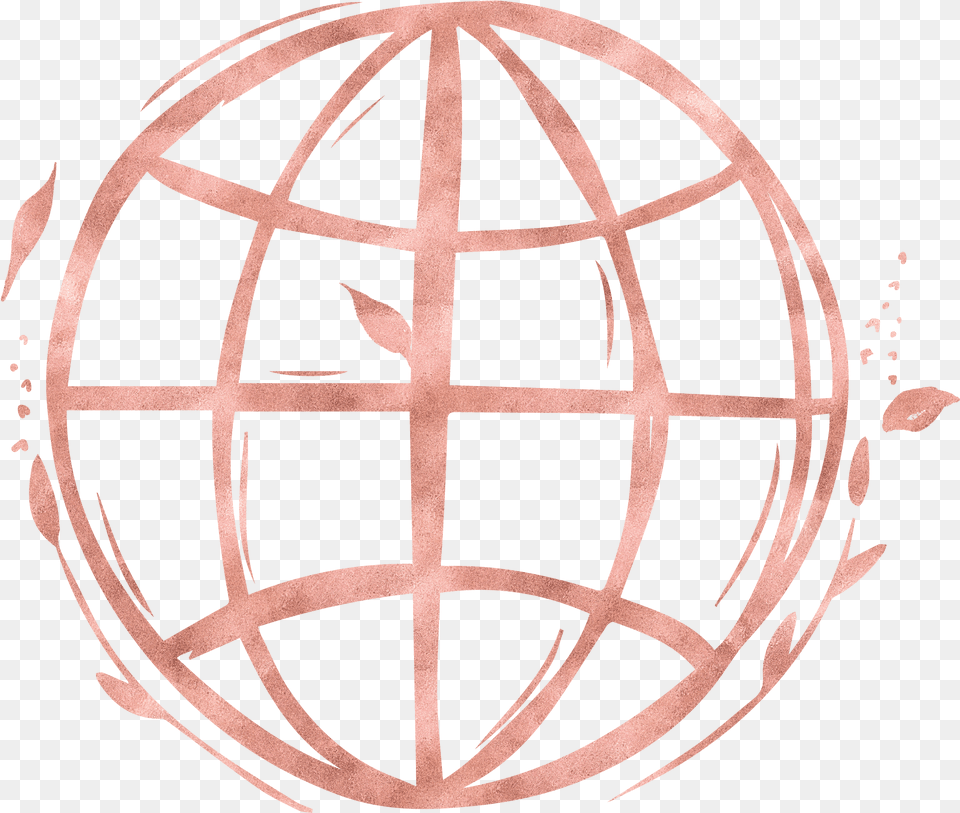 Hand Drawn Social Media Rose Gold Internet Icon, Astronomy, Outer Space, Planet, Sphere Free Png