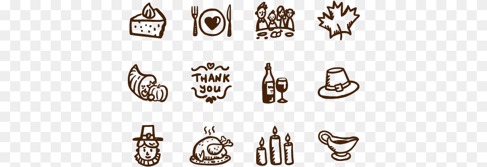 Hand Drawn Thanksgiving Icons Cover Hand Drawn Thanksgiving Icons, Text, Alphabet Png Image