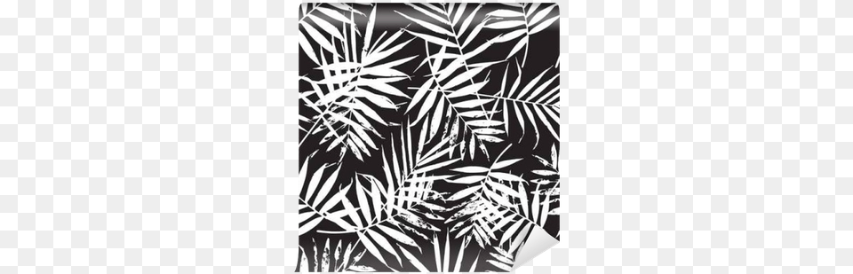Hand Drawn Vector Leaf Seamless Pattern White Hand Drawn Palm Leaves, Art, Floral Design, Graphics, Fern Png Image