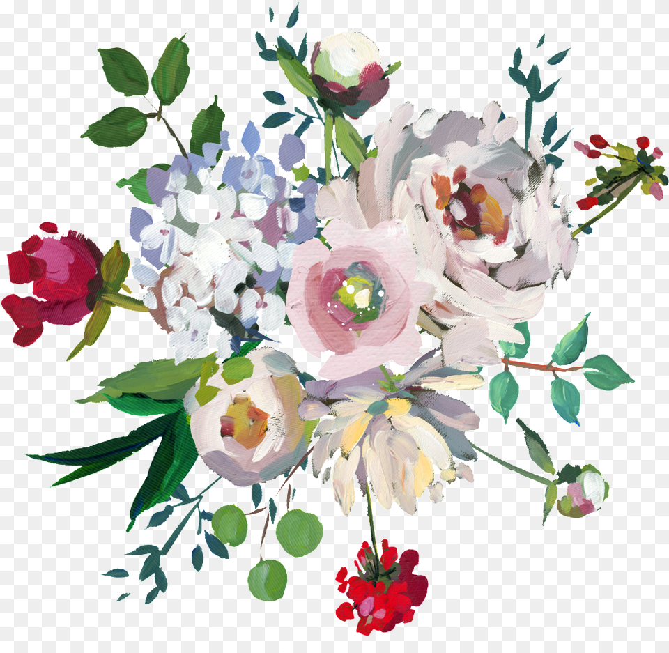 Hand Drawn Wedding Romantic Poster Transparent Flower Transparent Hand Drawn Flowers, Art, Plant, Pattern, Graphics Png Image