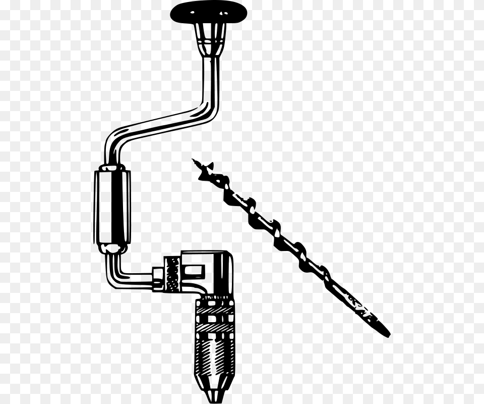 Hand Drill Vector, Gray Free Png Download