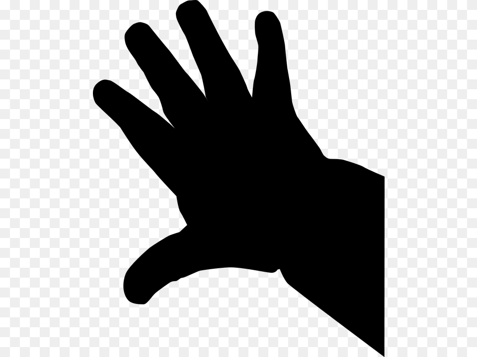 Hand Fingers Waving Hello Human, Gray Png Image