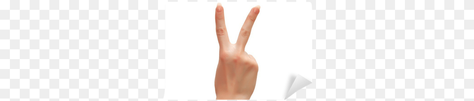 Hand Formed In Victory Sign Isolated On White Background Sign, Body Part, Finger, Person, Baby Free Png
