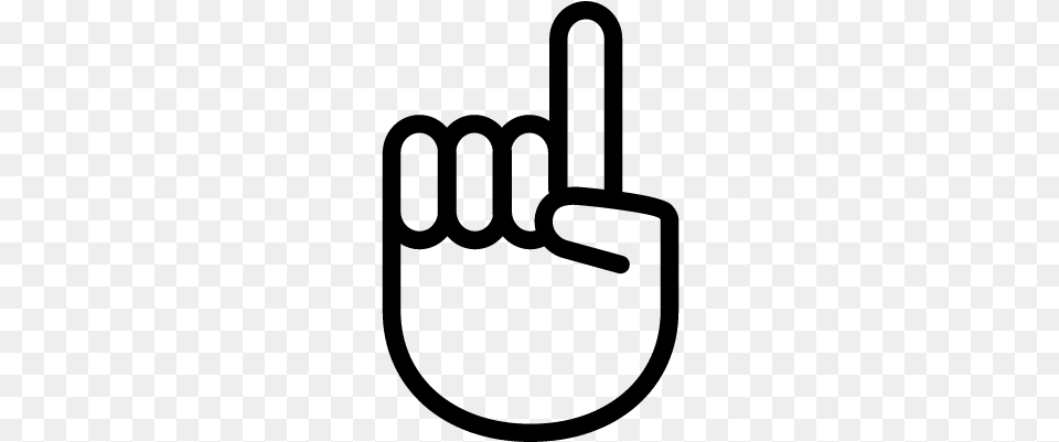 Hand Gesture Raising The Index Finger Vector Hunger Games Symbol Clip Art, Gray Png Image