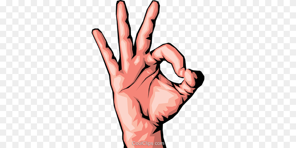 Hand Giving The O K Sign Royalty Vector Clip Art, Body Part, Finger, Person, Adult Png Image