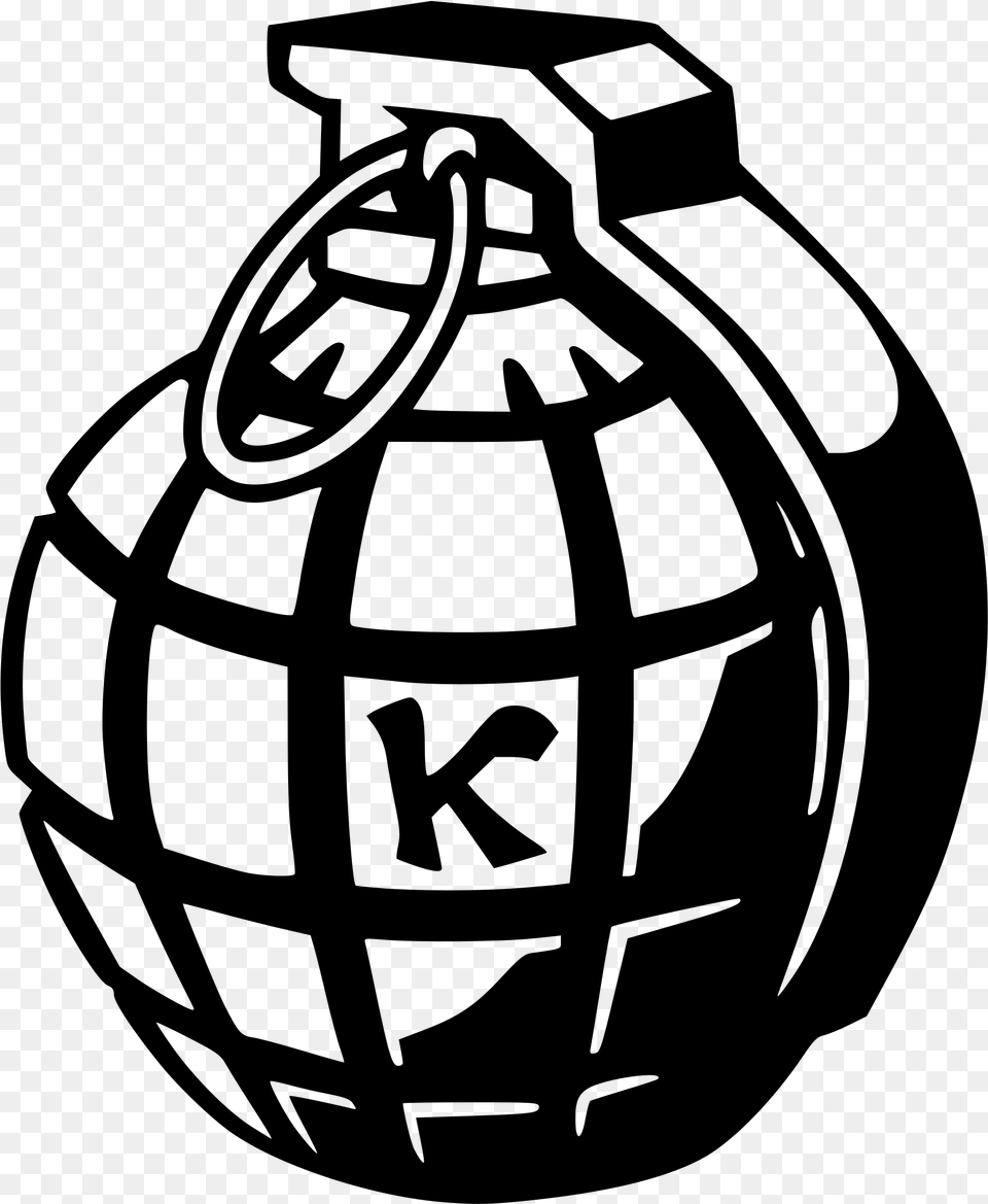 Hand Grenade, Gray Png