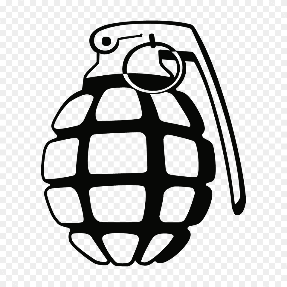 Hand Grenade Decal Style, Ammunition, Weapon, Bomb Png
