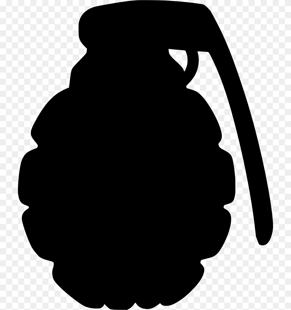Hand Grenade Svg Clipart Transparent Background Grenade Clipart, Gray Free Png Download