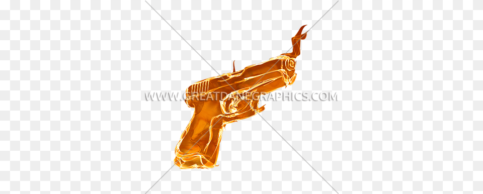 Hand Gun Fire Production Ready Artwork For T Shirt Printing Water Gun, Firearm, Handgun, Weapon, Adult Free Png