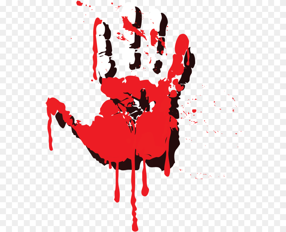 Hand Handprint Blood Horror Psycho Muder Illustration, Person, Body Part, Baby Free Transparent Png