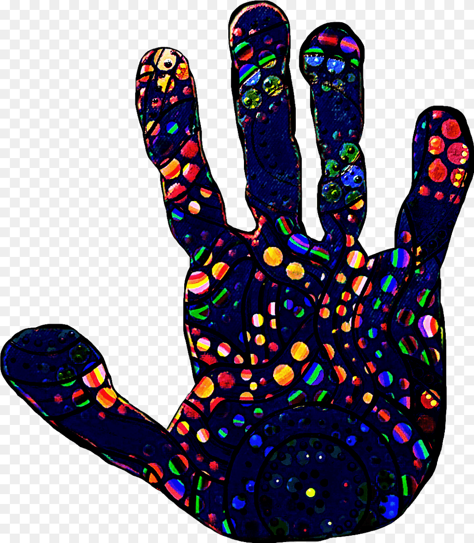 Hand Handprint Rainbow Dots Handprints Rainbowhand, Art, Doodle, Drawing, Person Free Transparent Png