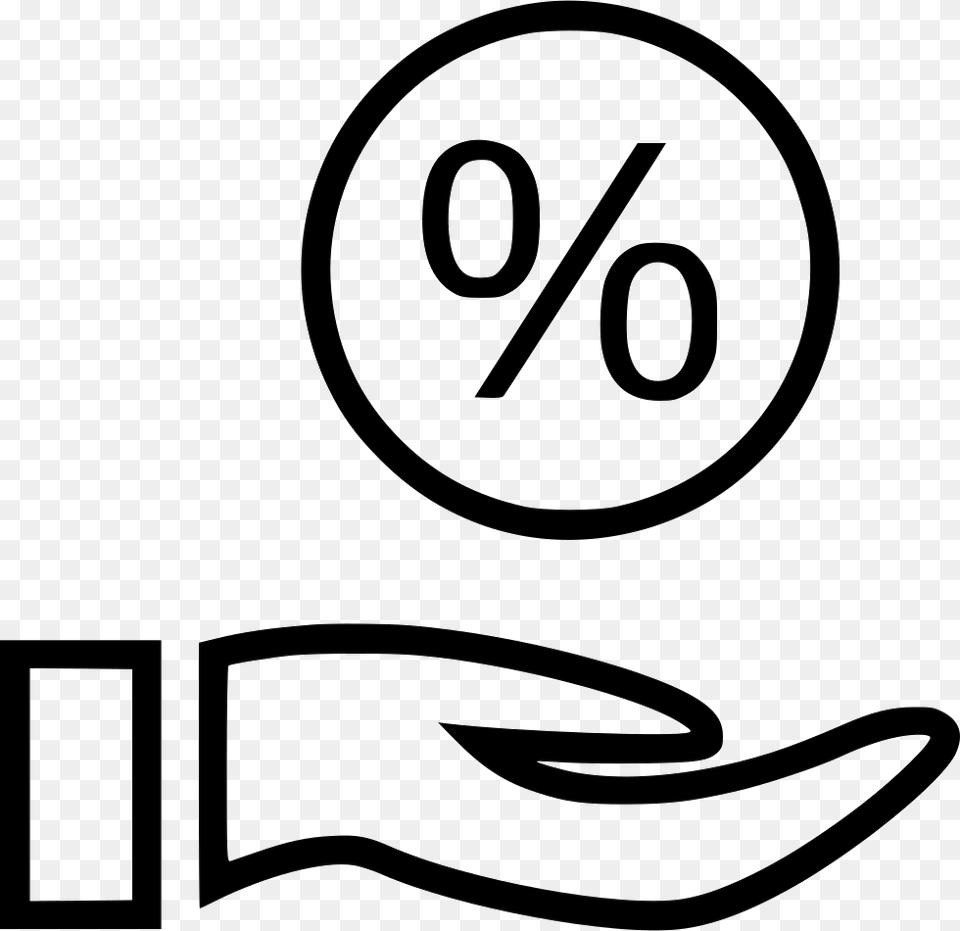 Hand Hands Percentage Rate Interest Revenue Dollar Sign In Hand, Text, Symbol, Number, Stencil Free Png Download