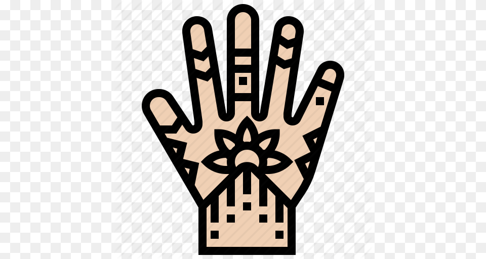 Hand Henna India Icon, Body Part, Clothing, Glove, Person Free Transparent Png