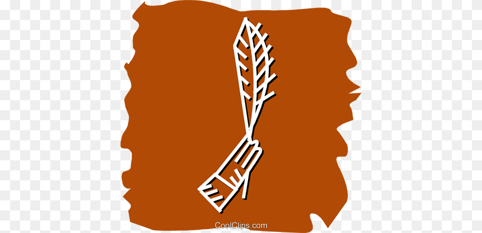 Hand Holding A Feather Royalty Vector Clip Art Illustration, Cutlery, Fork, Dynamite, Weapon Free Png