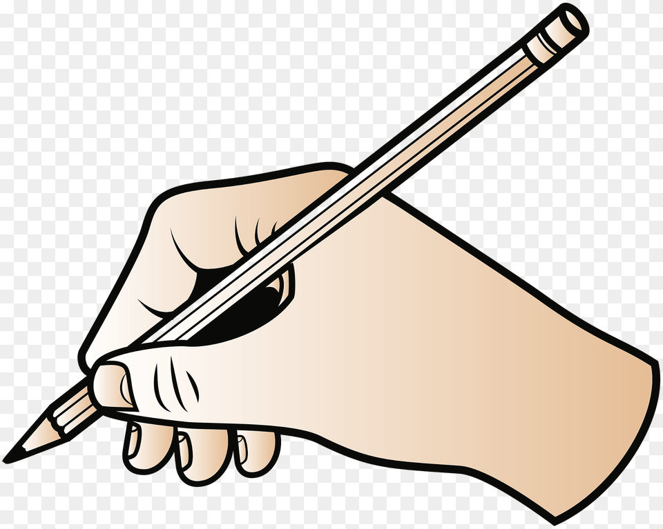 Hand Holding A Pencil In Writing Position Clipart Png Image