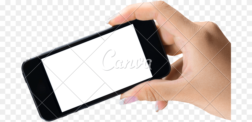 Hand Holding An Iphone With Blank Screen, Phone, Electronics, Mobile Phone, Adult Png Image