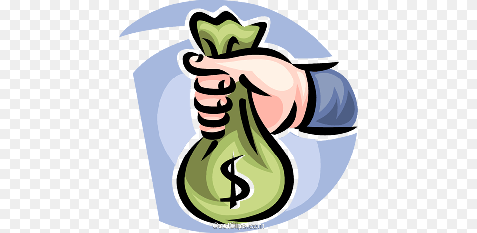 Hand Holding Bag Of Money Royalty Vector Clip Hand Holding Money Bag Free Png Download