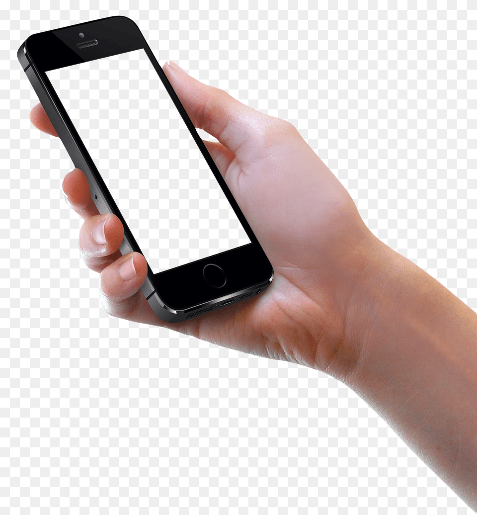 Hand Holding Black Iphone Mobile Electronics, Mobile Phone, Phone Png Image