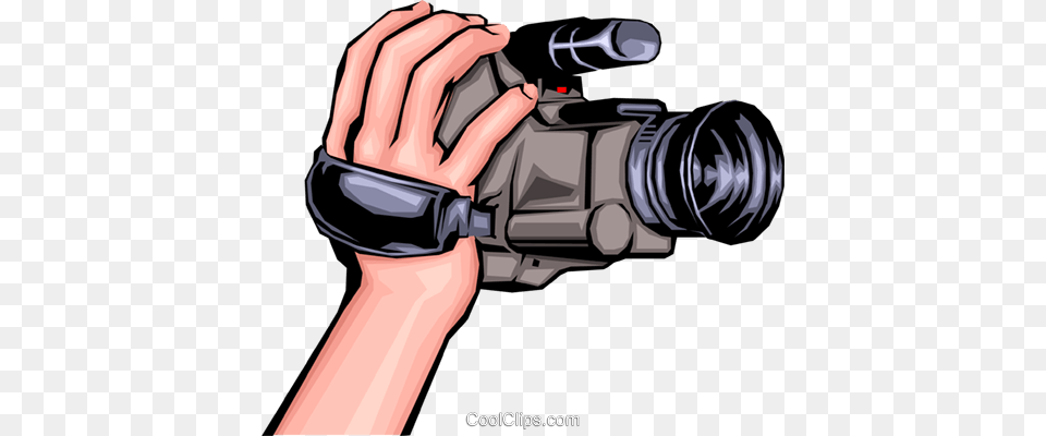 Hand Holding Camcorder Royalty Vector Clip Art Illustration, Camera, Electronics, Photography, Video Camera Free Png