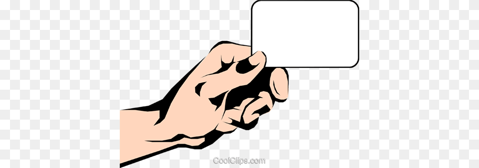 Hand Holding Card Royalty Vector Clip Art Illustration, Body Part, Person, Adult, Female Free Png Download