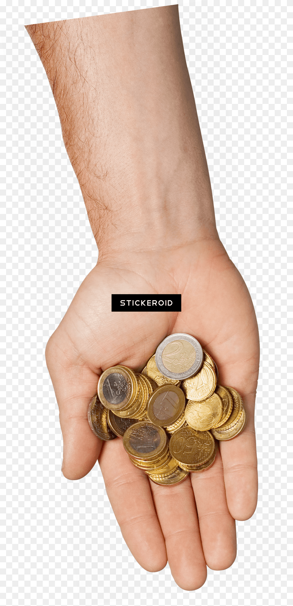 Hand Holding Coins, Body Part, Person, Finger, Treasure Png