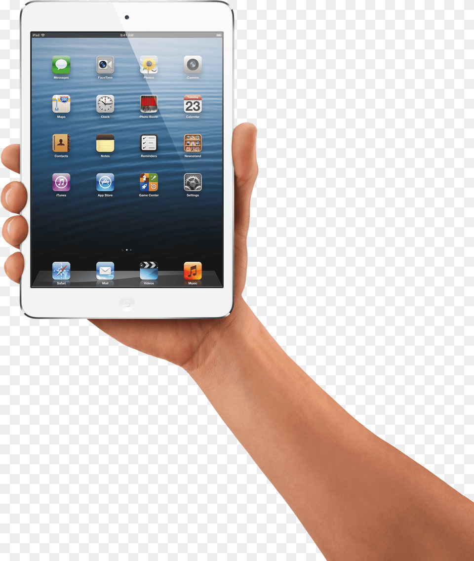 Hand Holding Ipad Tablet 7 Inch Apple Tablet, Computer, Electronics, Tablet Computer Png Image