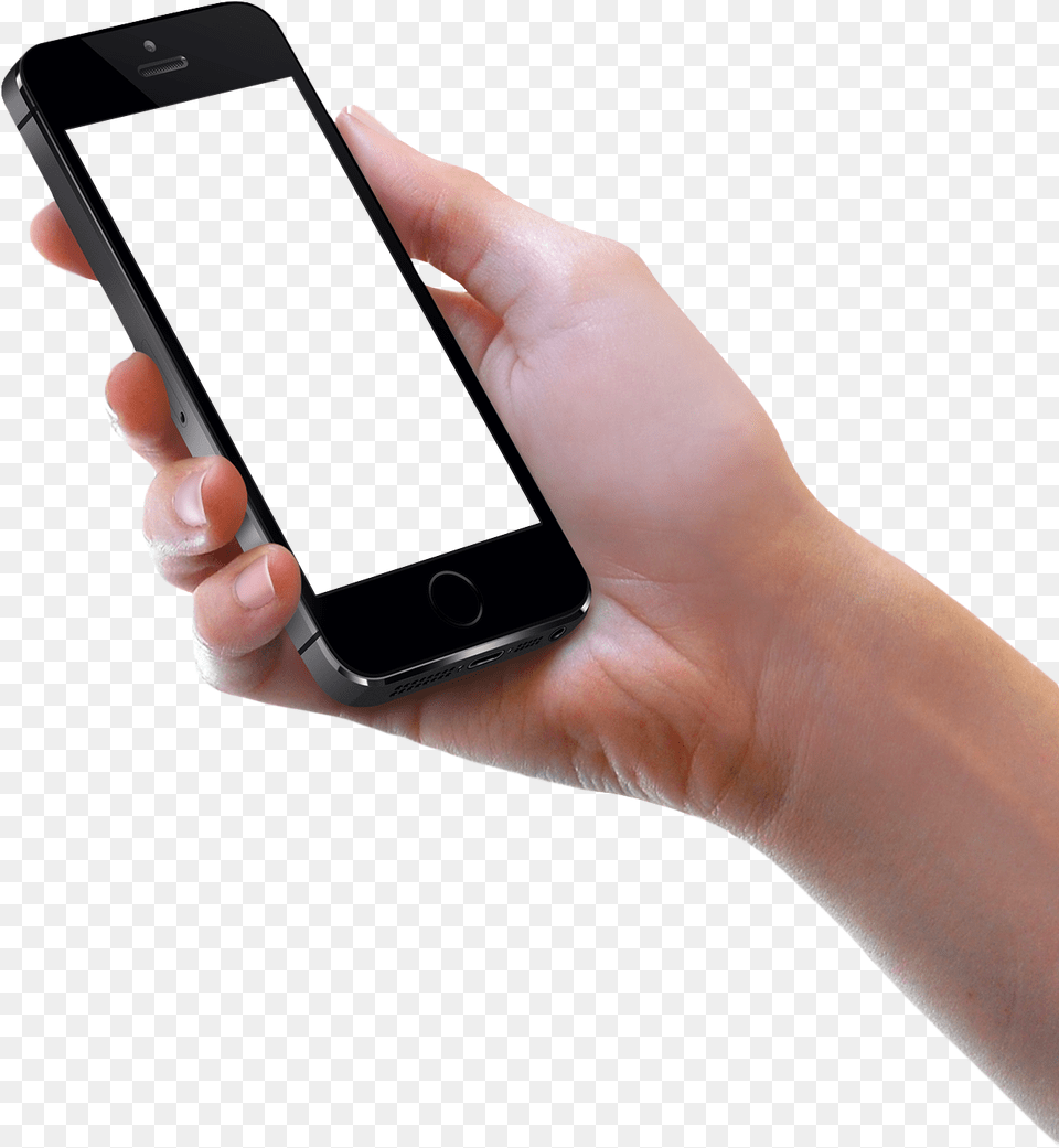 Hand Holding Iphone Image Phone Hand Holding Phone, Electronics, Mobile Phone Free Png Download
