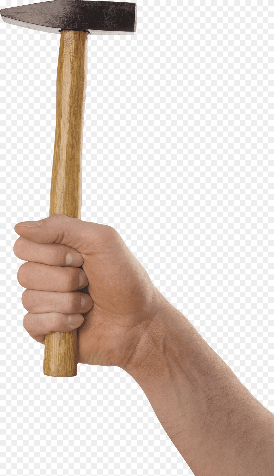 Hand Holding Long Hammer, Device, Tool Png Image