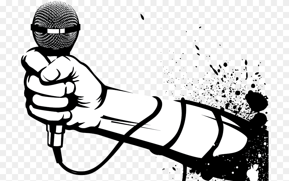 Hand Holding Microphone Clipart Hands Holding Microphone, Electrical Device, Person, Body Part, Head Png