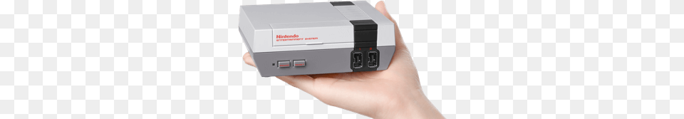 Hand Holding Nes Classic Edition, Electronics, Hardware, Computer Hardware, Modem Free Png Download