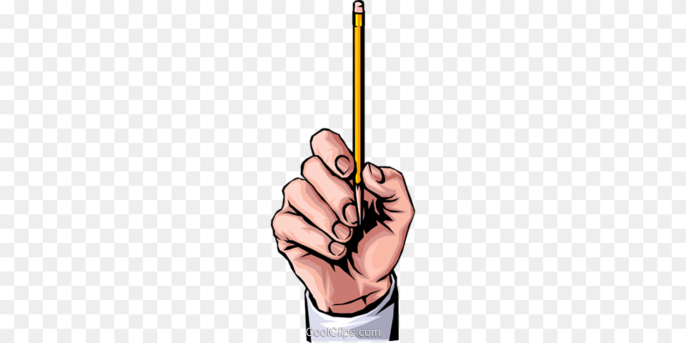 Hand Holding Pencil Royalty Vector Clip Art Illustration, Body Part, Finger, Person Free Transparent Png