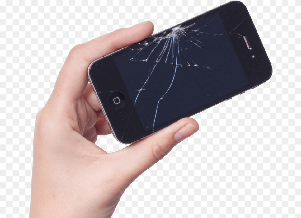 Hand Holding Phone Hand Holding Broken Phone, Electronics, Iphone, Mobile Phone Free Png Download