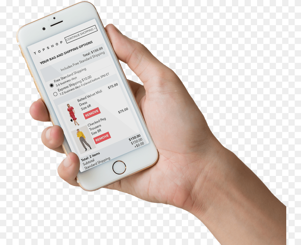 Hand Holding Phone Showing Mockup Of Design Live Scoring Golf Genius, Electronics, Mobile Phone, Person Free Png