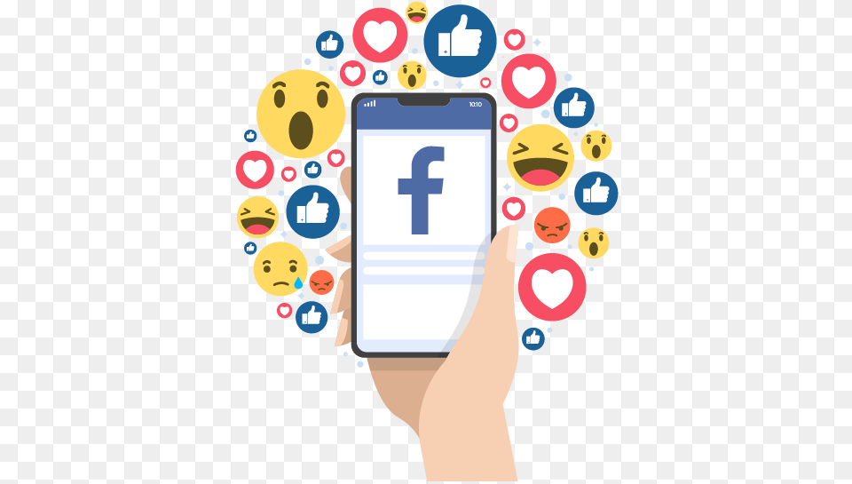 Hand Holding Phone With Facebook Logo On It Vendas Online Whatsapp, Text, Face, Head, Person Png Image