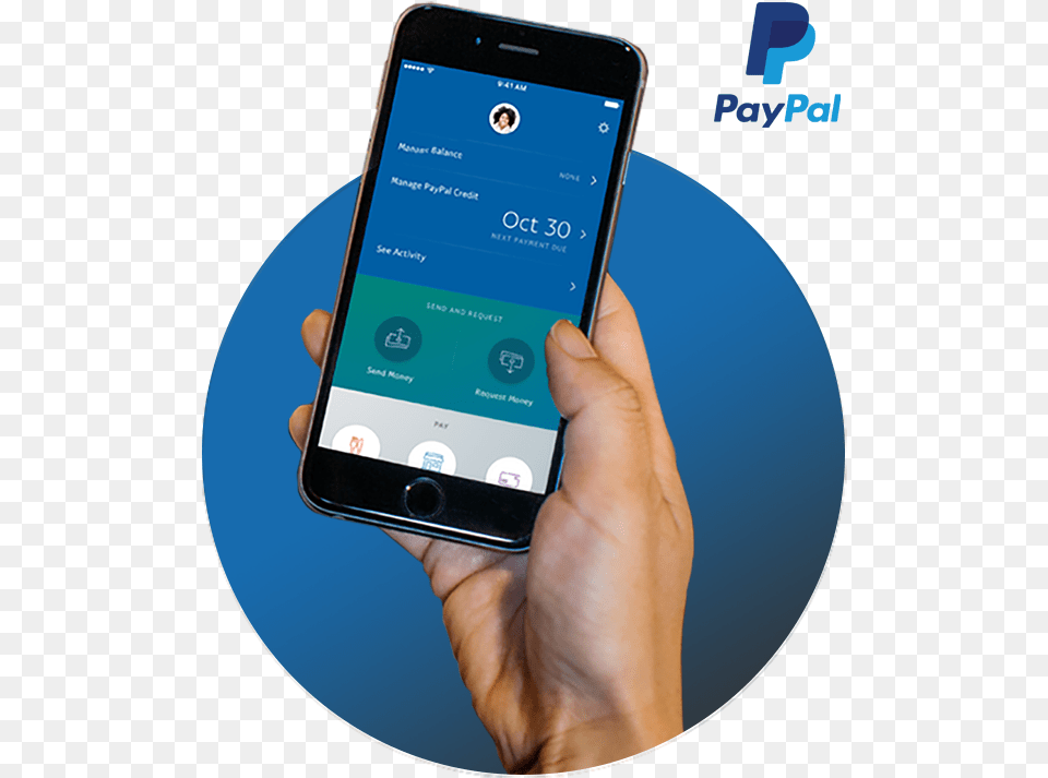 Hand Holding Phone With Paypal App Screen Smartphone, Electronics, Mobile Phone, Person Png