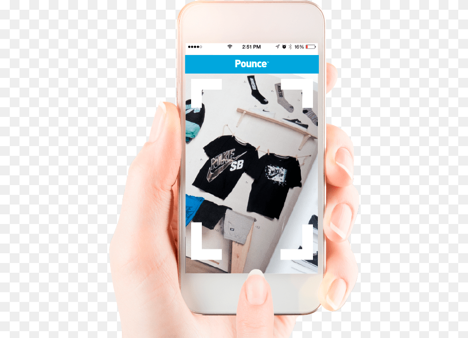 Hand Holding Phone With Pounce App Running Taking Pounce App, Electronics, Mobile Phone, Body Part, Finger Free Transparent Png