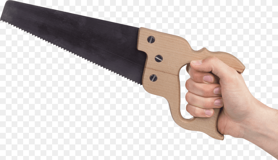 Hand Holding Saw, Device, Handsaw, Tool, Blade Png
