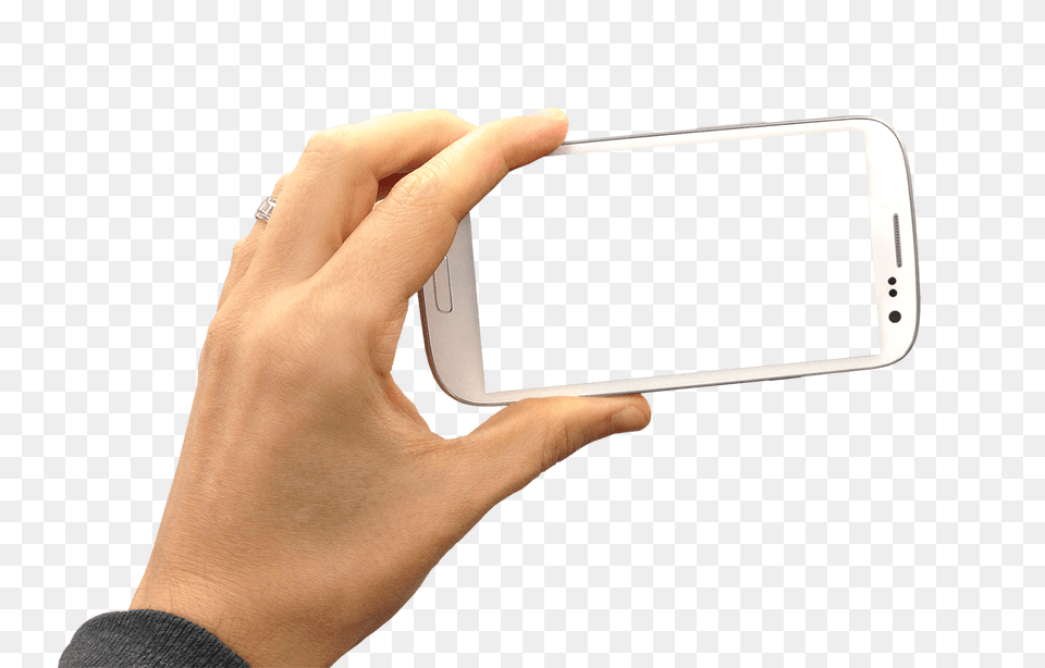 Hand Holding Smartphone Landscape, Electronics, Mobile Phone, Phone, Iphone Free Png