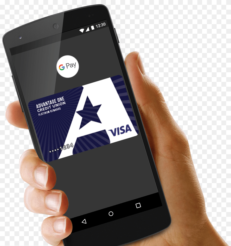 Hand Holding Smartphone With Google Pay App Open And Visa, Electronics, Mobile Phone, Phone Free Png