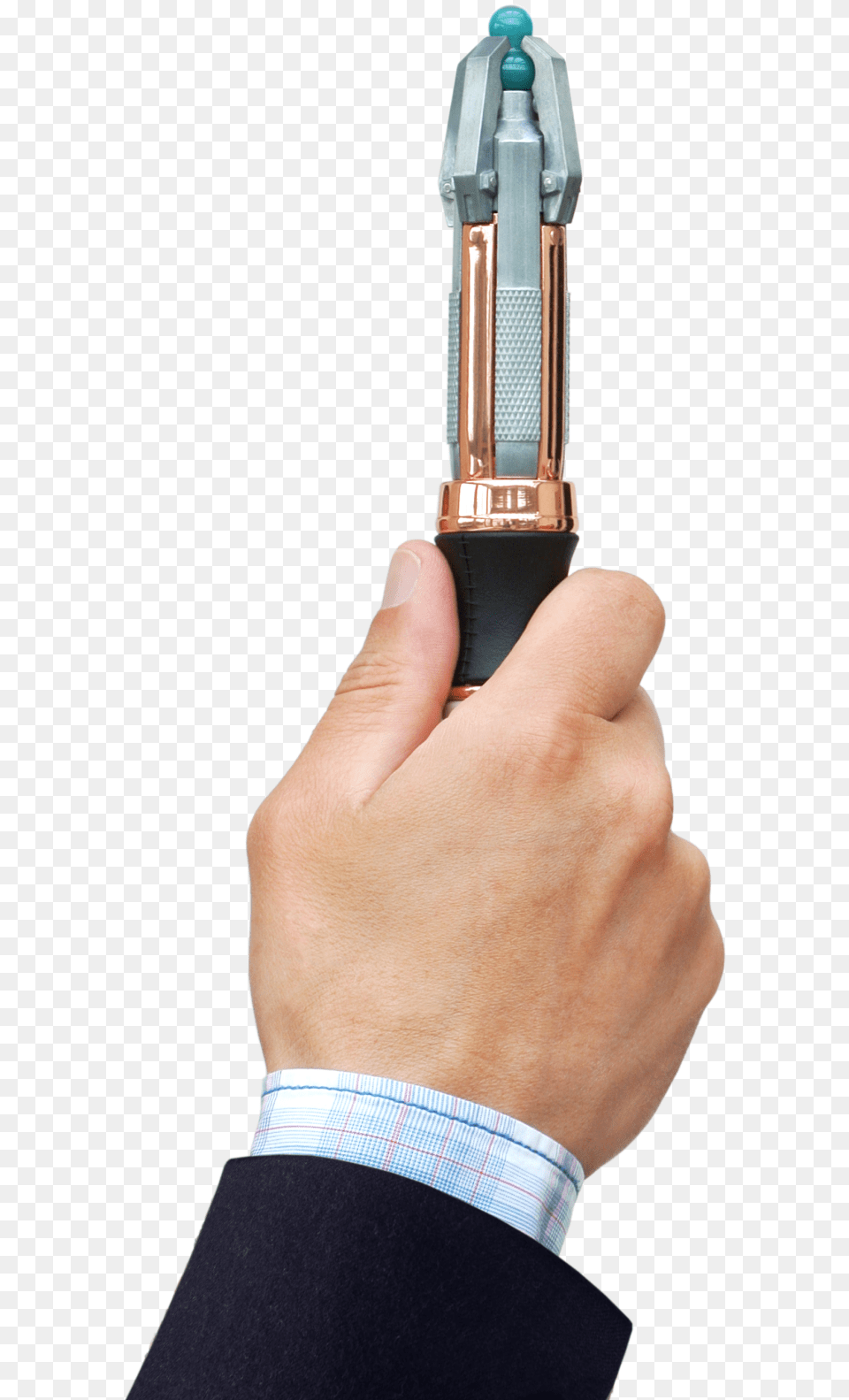 Hand Holding Sonic Screwdriver, Adult, Male, Man, Person Png Image