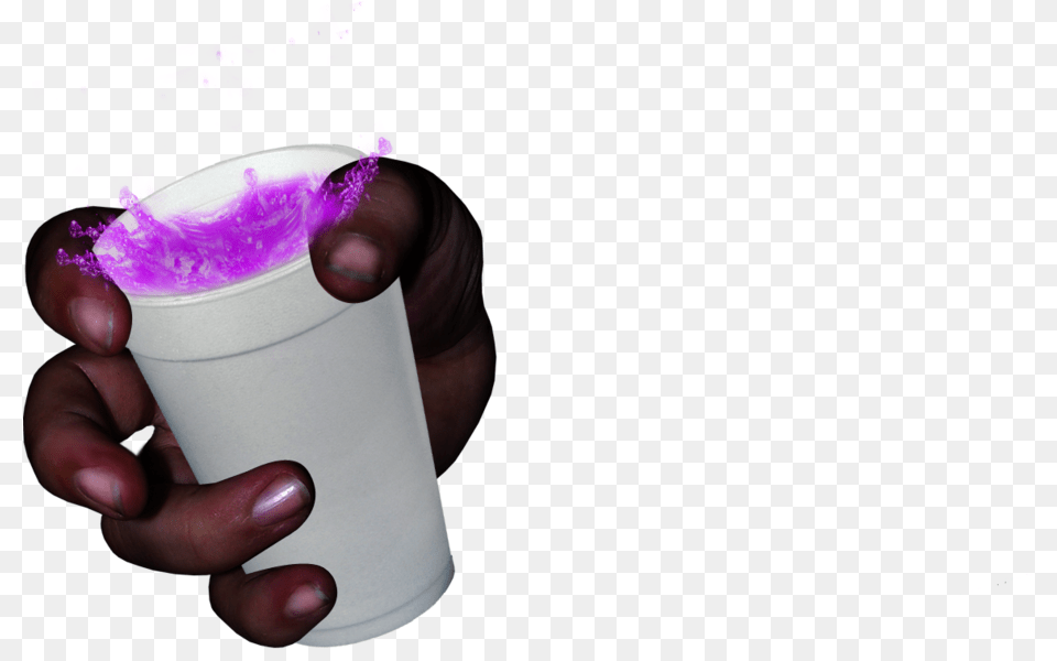 Hand Holding Styrofoam Cup, Body Part, Finger, Person, Purple Png