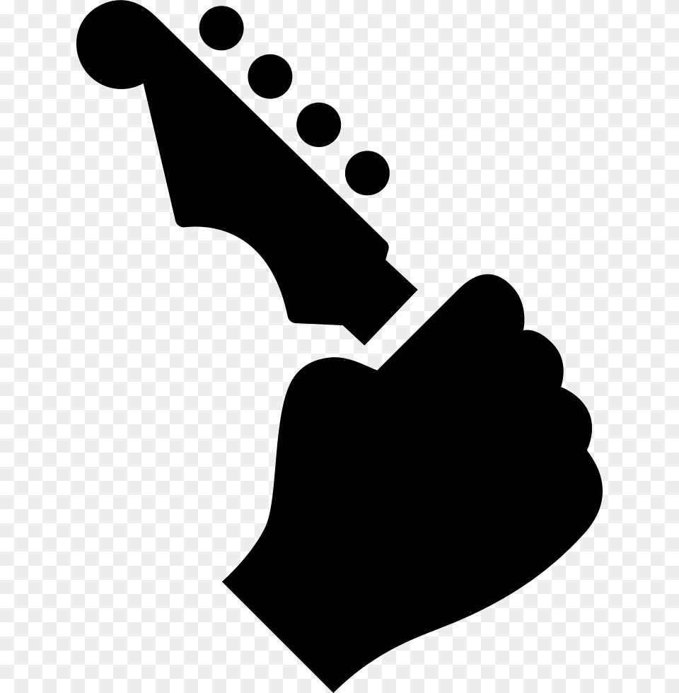 Hand Holding Up A Guitar Guitar Logo Free, Stencil, Silhouette, Smoke Pipe Png