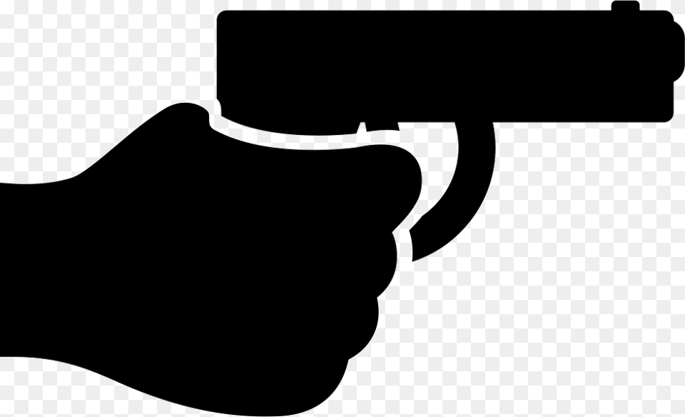Hand Holding Up A Gun Hand Holding Gun, Firearm, Handgun, Weapon, Silhouette Free Transparent Png