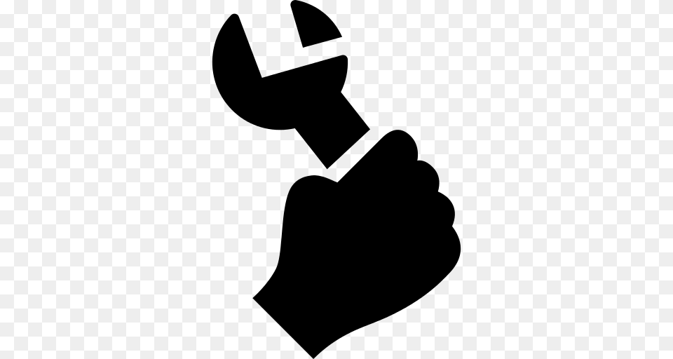 Hand Holding Up A Smartphone Icon, Gray Free Png