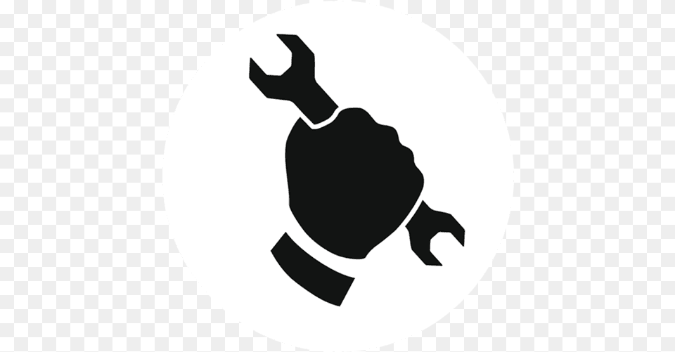 Hand Holding Wrench Icon Maintenance And Repairs Icon, Stencil, Clothing, Glove, Silhouette Png