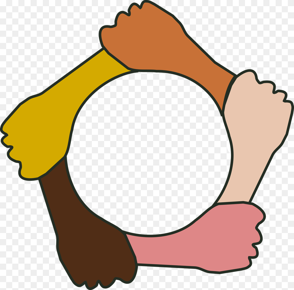 Hand In Hand Clipart Hand Black And White Open Hands Equality Clipart Free Transparent Png