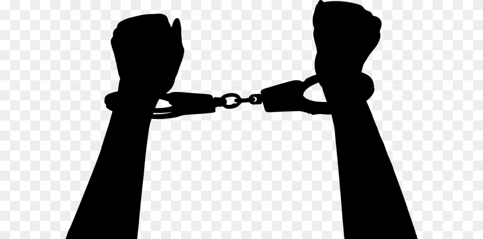 Hand In Handcuffs, Gray Free Transparent Png