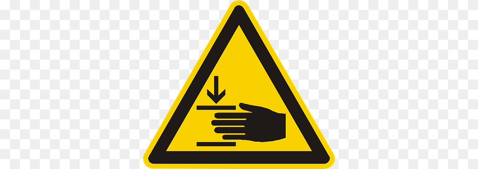 Hand Injury Sign, Symbol, Road Sign, Triangle Free Png