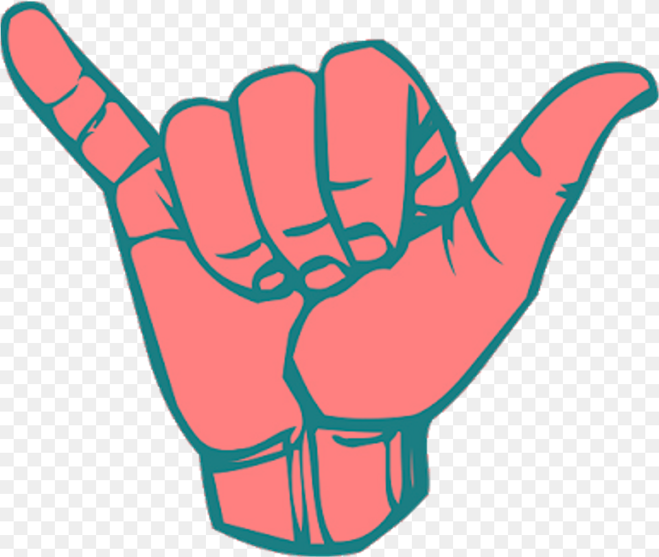 Hand Mano Tumblr Popart Jpg Library Hang Loose Sign, Body Part, Finger, Person, Clothing Png